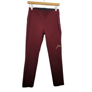 A New Day Burgundy Side Zipper Pant Leggings Size 2 With Runs